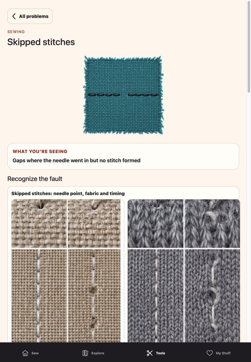 Something’s Wrong — iPad skipped-stitches diagnostic guide