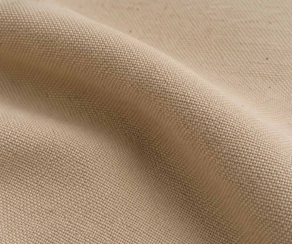 Close photograph of tan cotton canvas