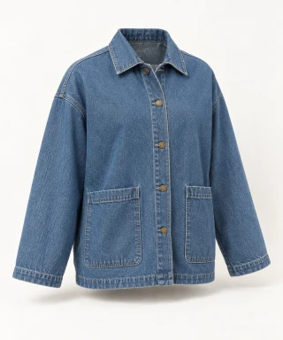 Photorealistic drop-shoulder chore jacket